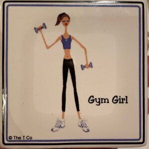 GYM GIRL Magnet  by Santa Barbara Ceramic Design
